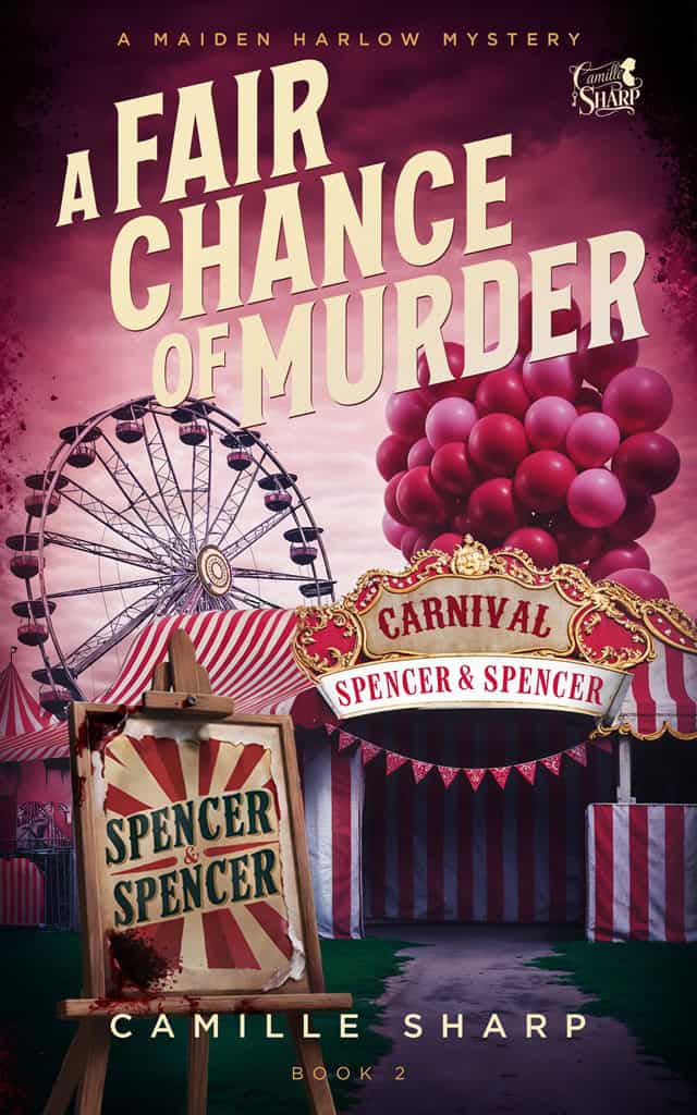The cover for the dark cozy mystery A Fair Chance of Murder