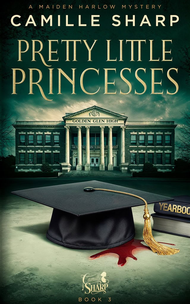 The cover for the dark cozy mystery Pretty Little Princesses