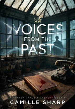 The cover for the dark cozy mystery Voices From the Past.